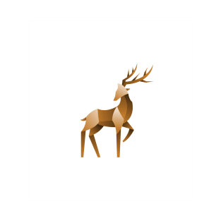 lowpoly geometric deer design T-Shirt