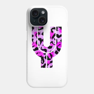 Letter Y Watercolour Leopard Print Alphabet Phone Case