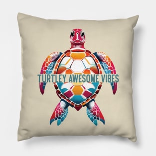 Turtley Awesome Vibes Minimal Pillow