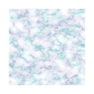 Turquoise blue and Purple Pastel Marble T-Shirt