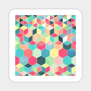 Yummy Summer Colour Honeycomb Pattern Magnet