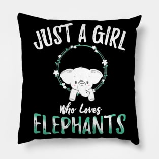 Just A Girl Who Loves Elephants Pillow