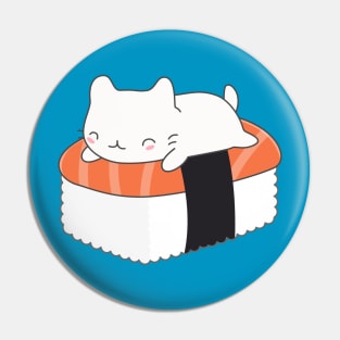 Kawaii Sushi Cat T-Shirt Pin