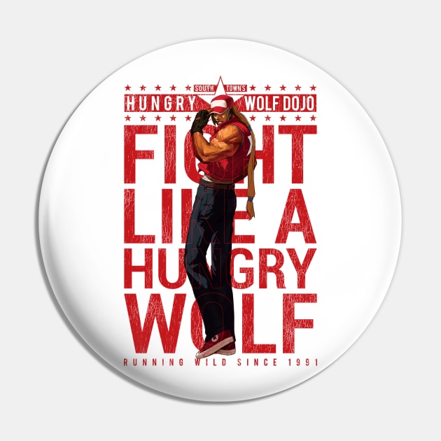 Hungry Wolf Dojo Gym Pin by RevLevel