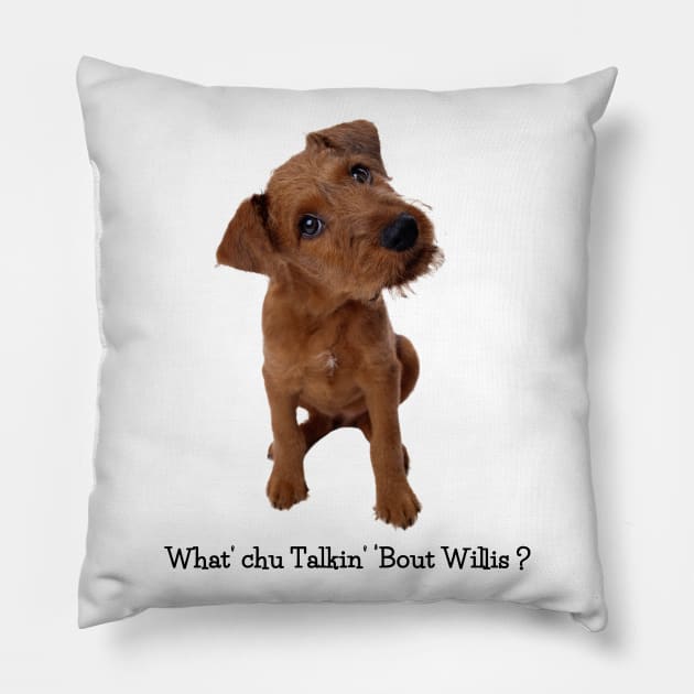 What' Chu Talkin' 'bout Willis? Pillow by cameradog