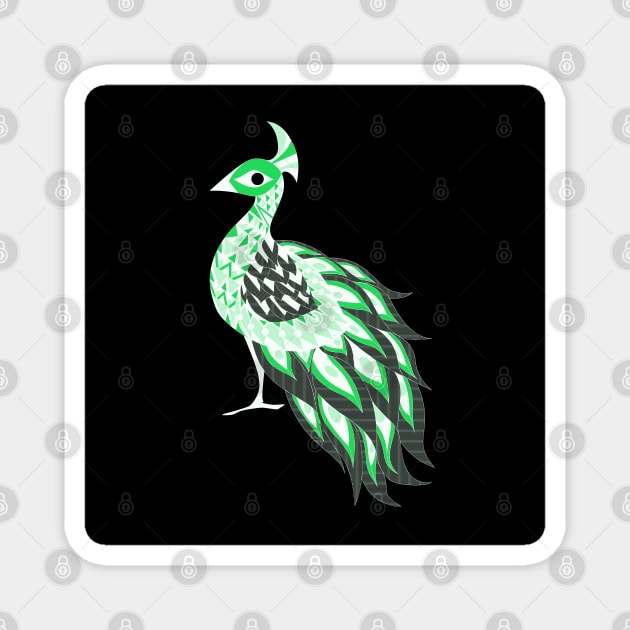 eco phoenix peacock rising ecopop Magnet by jorge_lebeau