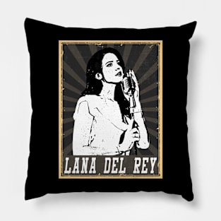 80s Style Lana Del Rey Pillow
