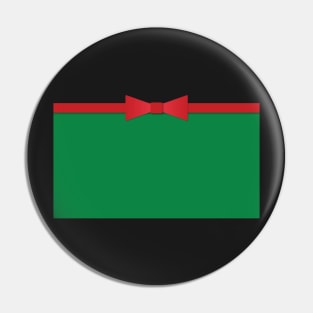 Green Red White Christmas Gift Wrap Pin