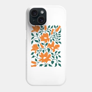 Tangerine & Pine: Matisse Flowers & Leaves Phone Case