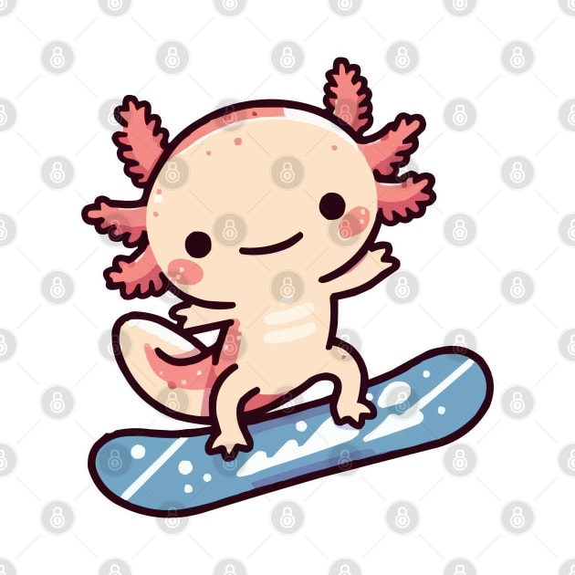 axolotl funny snowboarding by fikriamrullah