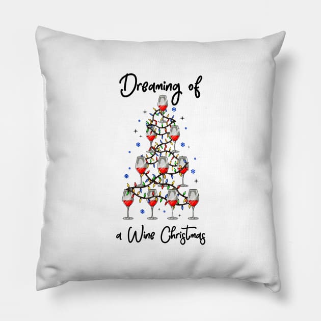 Wine Christmas. Funny Wine Lover Christmas Gift. Pillow by KsuAnn