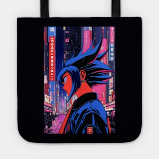 Neo Japanese city aesthetic Tote