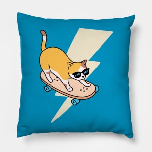 Rad Dad Skater Calico Cat Skater Kitty Pillow