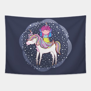 Princess and unicorn Tapestry