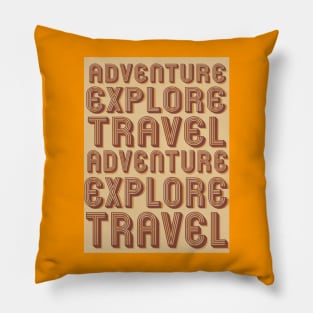 Adventure explore travel Pillow