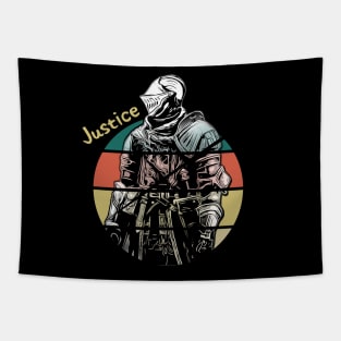 Cool Retro Knight: Justice Tapestry