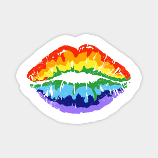 Rainbow Lips Magnet