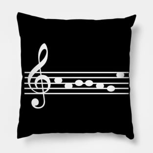 Cabbage Sheet Music Treble Clef Pillow