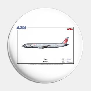 Airbus A321 - Niki (Art Print) Pin