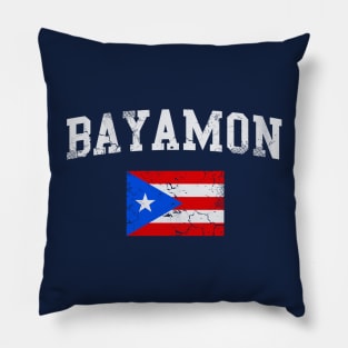 Retro Bayamon Puerto Rico Flag Pillow