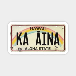 Ka Aina Vintage Hawaii License Plate Magnet