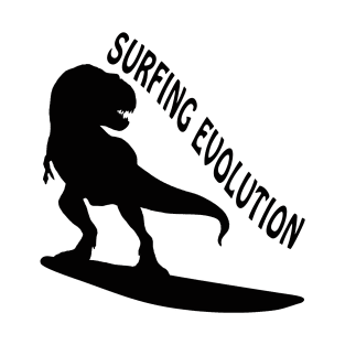 Surfing Evolution - Dinosaurs Born To Surf T-Shirt