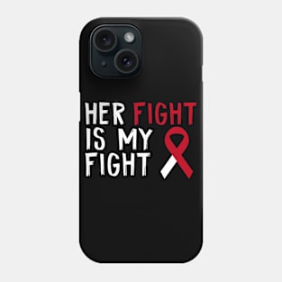 Her Fight Is My Fight Head and Neck Cancer Awareness Patients Phone Case