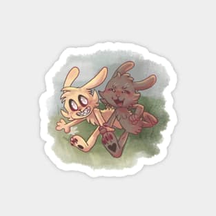 Rabbit and Brother Sticker! Magnet