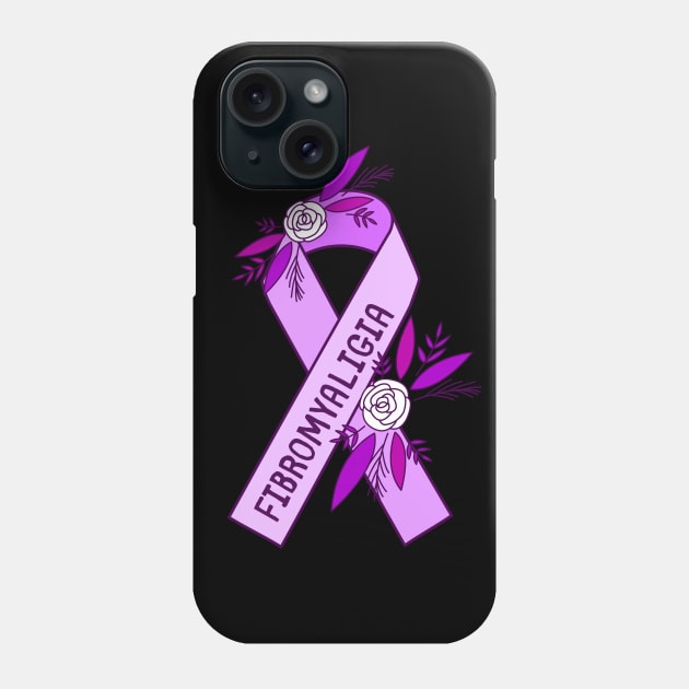 Fibromyalgia Awareness Ribbon Phone Case by Sloth Station