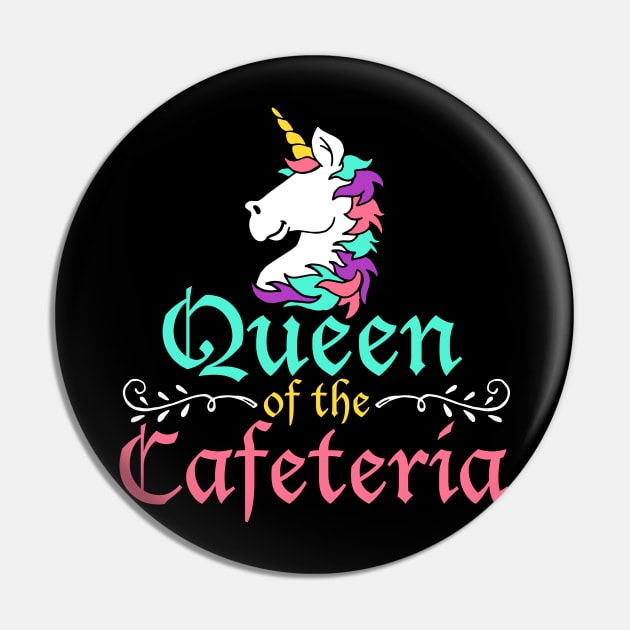 Queen of Cafeteria - Funny Lunch Lady Squad Gift Pin by biNutz