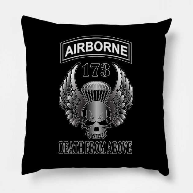 173rd Airborne Brigade- Death From Above Pillow by Relaxed Lifestyle Products