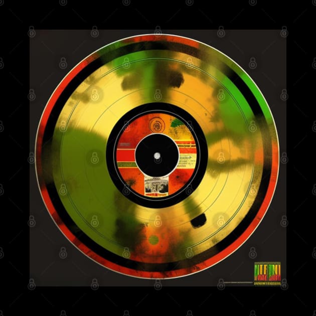 Reggaeton Music Black Rasta Vintage Vinyl Record by musicgeniusart