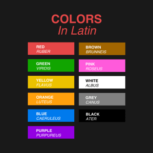 Colors In Latin T-Shirt