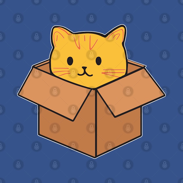 Cat sitting inside cardboard box - 02 by SPJE Illustration Photography