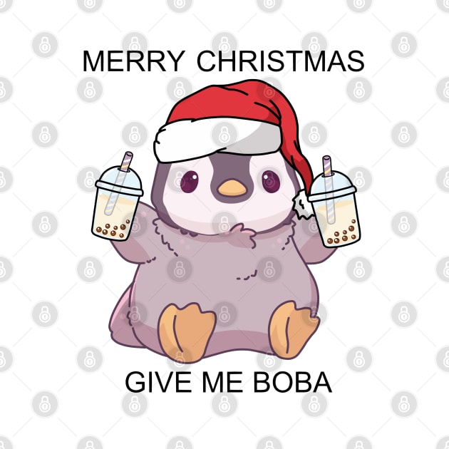 Christmas Cute Little Pengu wants Boba by SirBobalot