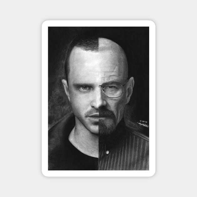 Aaron Paul & Bryan Cranston Magnet by asa7ur