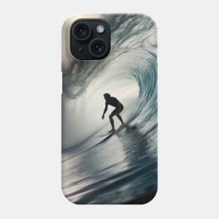 Surfing the perfect wave Phone Case