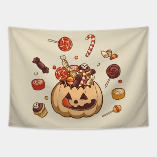 Sweet Candy Pumpkin Tapestry