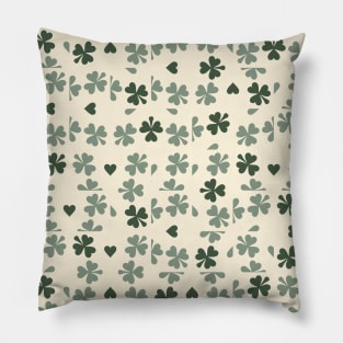 Ivory Clover Checkers Pillow