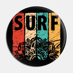 Surfer Surf Desing Pin