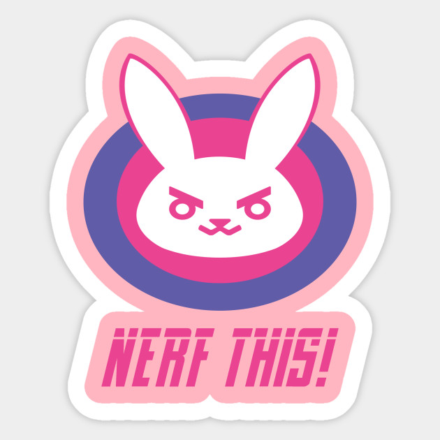D Va Nerf This Overwatch Sticker Teepublic