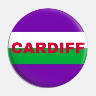 Cardiff City in Wales Flag Pin