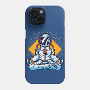 Meditating Astronaut Illustration // Outer Space, Inner Peace Phone Case