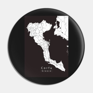 Corfu Greece Island Map Pin