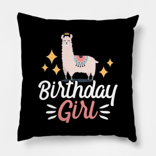 Birthday Girl Starry Lamma Party Gift Pillow