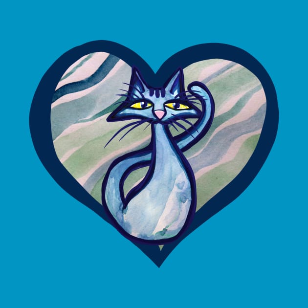 Blue Cat Love by bubbsnugg