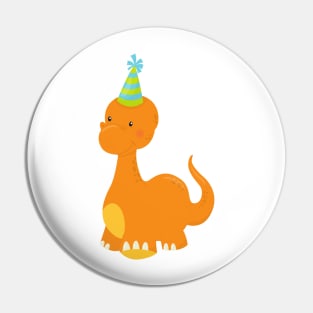 Birthday Dinosaur, Party Dinosaur, Dino, Party Hat Pin