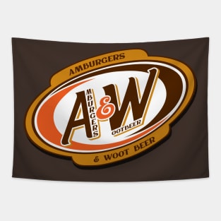 A&W: Amburgers and Wootbeer Tapestry