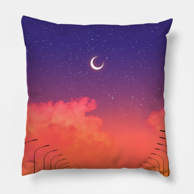 Synth City 2 Pillow by funglazie