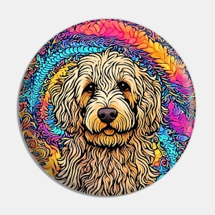 Psychedelic Labradoodle Pin